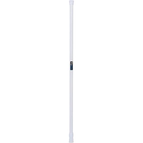 HOP- Tringle à rideau Extensible à ressort télescopique sans Perçage 55-90 cm Blanc (1/4)