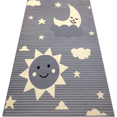 Teppich BCF FLASH Sky 4001 - Himmel, Sterne grau grey 120x160 cm