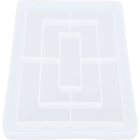 Moule en silicone pour plateau à fruits rectangulaire en résine époxy cristalline, à faire soi-même.