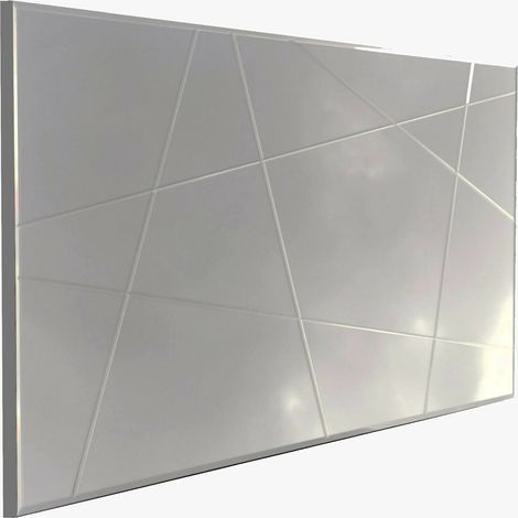 Specchio Thalatte, Materiale Struttura in Legno Nobilitato, 2.2x62h cm Argento