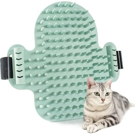 Brosse d'angle pour chat, jouet amusant pour chat, brosse d'angle murale auto-toilettante pour chat,massage pour (1/5)