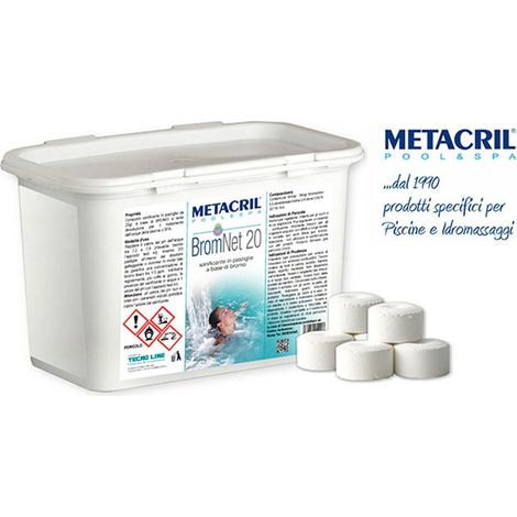 BromNet 20 - trattamento a base di bromo in pastiglie 1 kg 44001001 Metacril (1/2)