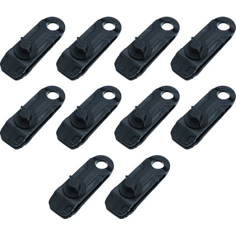 Clips Pour Bâches - Fixation Robuste avec Vis Réglable - Pour Toiles de Tente, Auvents, Camping Extérieur, Caravanes - Lot de 4 (1/5)