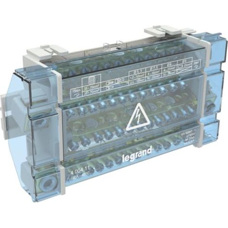 Répartiteur modulaire à barreaux étagés tétrapolaire 160A 14 départs - 10 modules - LEGRAND