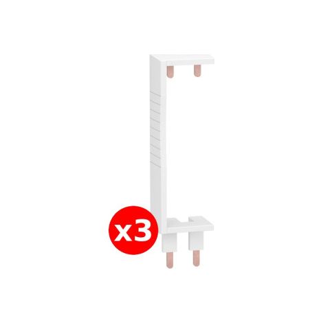 Schneider - Resi9 XE - Lot de 3 Peignes vertical pour inter. Diffu00e9rentiel XE - Pour tableau 4 rangu00e9es - Ref. : R9EXVx3 (1/4)
