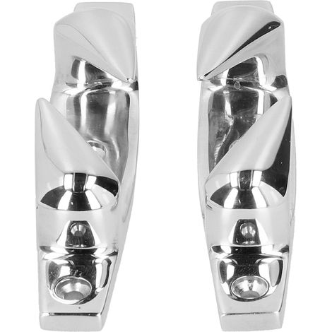 2 taquets d'amarrage de 11,9 cm (4,69 po) en acier inoxydable 316, gauche et droite, pour bateau ou yacht. (1/5)