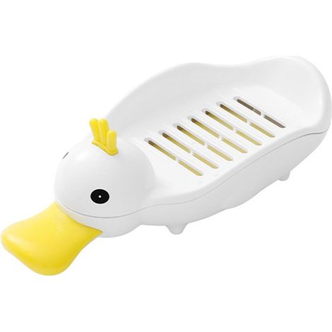 Porte-savon double compartiment avec drainage, en forme de canard, étanche, porte-savon, bac à savon, plateau à savon (1/5)