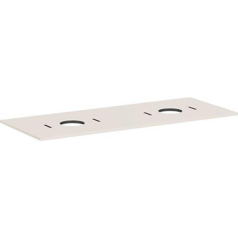 Hansgrohe Xilesa E - Waschtischplatte, 138x55 cm, 2 Ausschnitte, matt beige 54280780 (1/3)