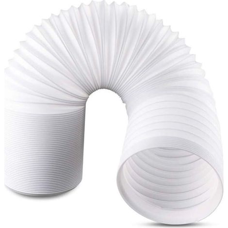 Tuyau d'Échappement de Climatiseur Portable - 1,5m - Tuyau Climatiseur Mobile de 150mm de Diamètre avec Filetage Anti-Horaire (1/4)