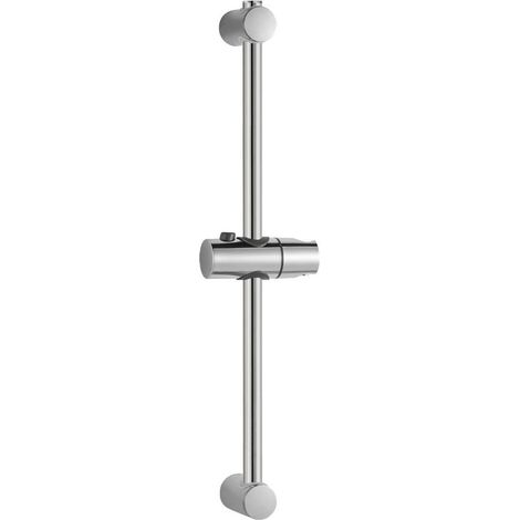 Barre de douche 60cm chromée réglable avec support de douchette et 3 jets (1/5)