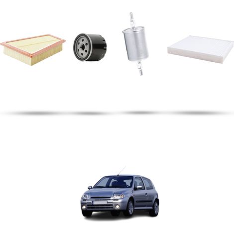 Kit tagliando 4 filtri compatibile con Renault Clio II 1.4 16v 70kw Dal 2000 (1/5)
