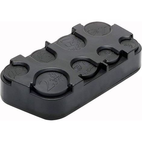 HOXILEELEOCar-style Auto Porte-monnaie Boîte De Rangement Voiture Euro Coin Case pour Euro En Plastique Conteneur D'argent Rangement (1/3)