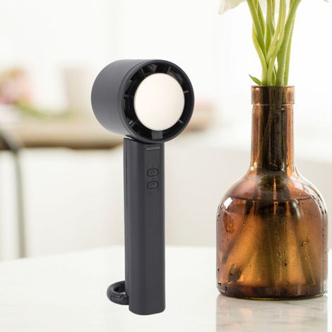 Wiederaufladbarer, tragbarer Ventilator mit 2000 mAh, 3 Geschwindigkeitsstufen, faltbar und leise, mit Halbleiter-Kühltechnologie, ideal für Reisen, Camping und Büro – Farbe: Grau (1/5)