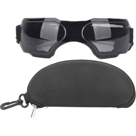Lunettes de protection UV anti-vent pour chien de taille moyenne à grande, idéales pour les promenades en extérieur, couleur noire. (1/5)
