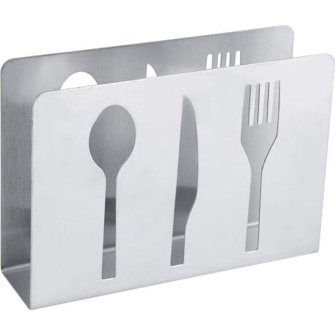 Porte-serviettes de cuisine acier inoxydable – fixation murale ou plan de travail, hygiénique et design (1/5)