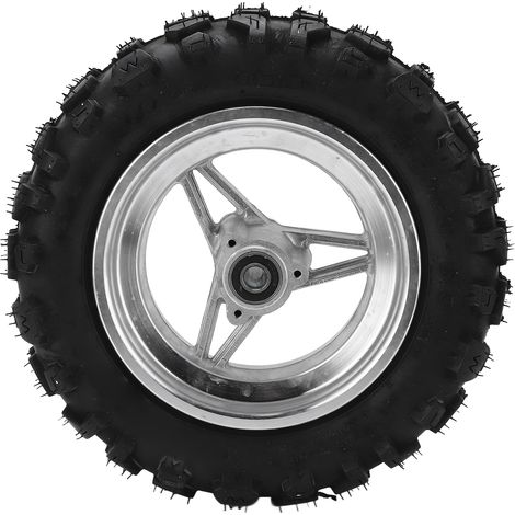 Pneu anti-dérapant 90-65-6.5 pour trottinette électrique tout-terrain, bande de roulement renforcée, jante en acier inoxydable, modèle à pneu plein. (1/5)