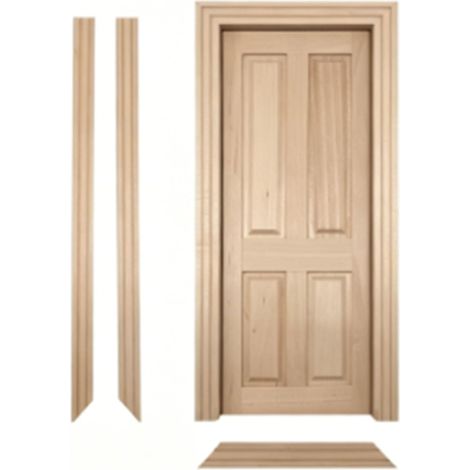 Portes Miniatures de Maison de Poupée à l'échelle 1:12, 3 Pièces, Portes d'entrée Intérieures en Bois Non Peintes pour Meubles de Maison de Poupée – Mini de Vierges pour Peinture (Largeur (1/5)