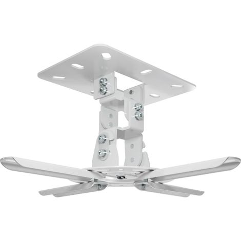 Support Videoprojecteur Plafond, Inclinaison +-15° Rotation 360° jusqu'à 13.6kg/30lbs, Support Projecteur Plafond (Blanc) - PR14W (1/5)