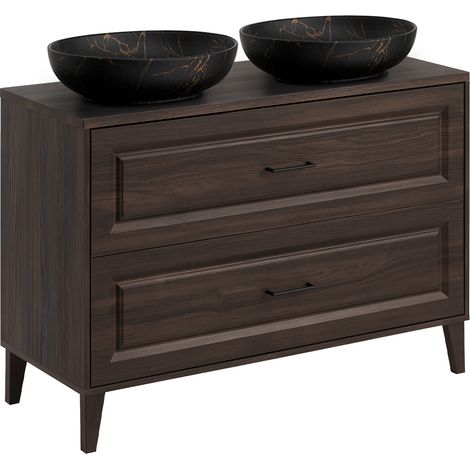 Mobile bagno doppio lavabo Moka marrone 120cm (1/5)