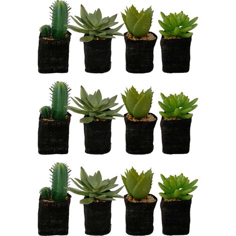 12er Set Deko-Kaktus-Figuren H13xB8cm-M634751 (1/2)