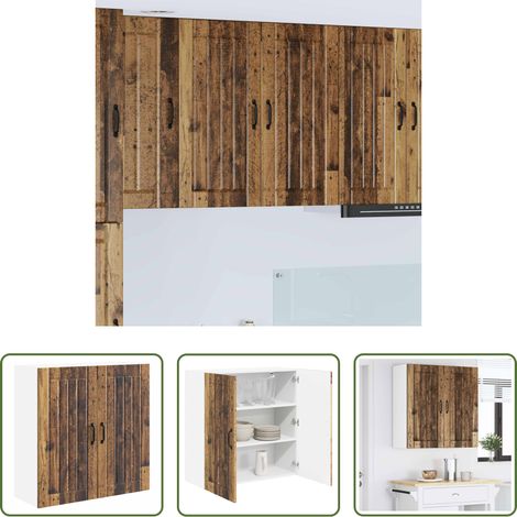Küchenwandschrank Altholz - Küchenschrank Altholz 80 x 31 x 80 cm Holzwerkstoff (1/5)