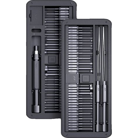 Set di cacciaviti di precisione, 72 punte di precisione, custodia magnetica, impugnatura flessibile, strumenti per elettronica, kit multi-punta (1/5)