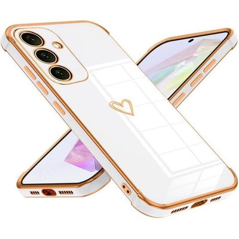 Handyhülle Galaxy A35 5G Herzmuster Samsung Galaxy A35 5G Weiß (1/5)