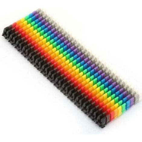 Repère Fil Electrique Marqueur de Câble de 09 Numéro Repère Clips de Fil Numérique en Plastique Étiquette du Tube de Fil de Câble Colorés (150 pièces 1,5 mm²) (1/5)