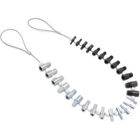 Verificador de roscas para tuercas y tornillos, herramientas de medición para tuercas imperiales y métricas, 26 calibres macho/hembra – 14" y 12" (1/4)