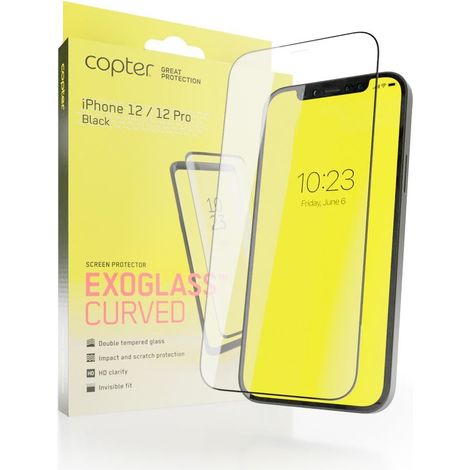 Cornice curva Copter Exoglass per iPhone 12 Pro e iPhone 12 6.1" - Nera