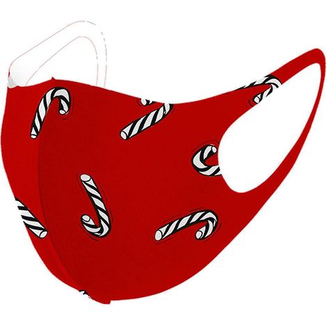 Weihnachts-Gesichtsmaske, wiederverwendbare Gesichtsmaske für Erwachsene, waschbar, atmungsaktiv, Mundschutz