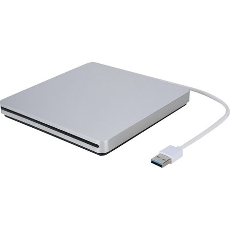 Pilote CD pour graveur DVD externe à chargement par fente et transmission de données USB 3.0, compatible Mac et Windows (1/5)