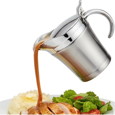 Distributeur de sauce, acier inoxydable, argent