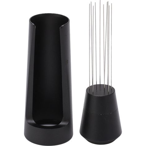Agitateur à poudre de café WDT en acier inoxydable, distributeur à aiguilles avec support auto-alignant (1/5)