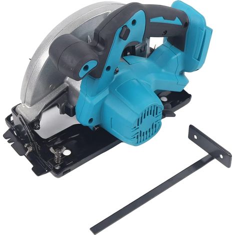 Scie circulaire sans fil, compatible avec batterie lithium 18V, coupe plongeante et d'onglet, Bleu (1/2)