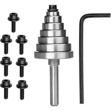 Set de roulements, 7 roulements interchangeables, kit de roulement avec clé hexagonale pour tête pour fraise en bois massif de contreplaqué (1/5)