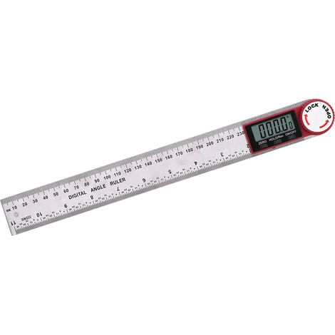 Repère d'angle numérique 360° écran digital acier inoxydable robuste règle de mesure portable pour menuiserie 300 mm (1/5)