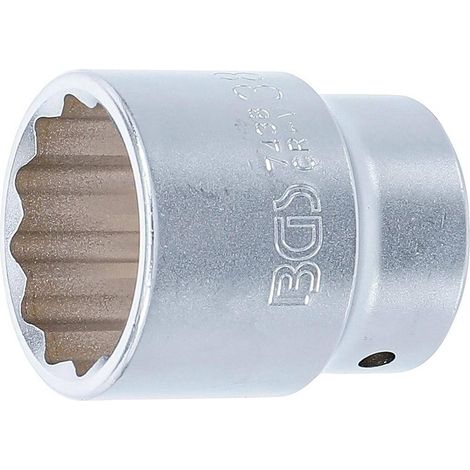 Douille pour Clé 20 mm (3/4) - 12 Pans, 38 mm - Acier Résistant et Précis, Pro - D-Work