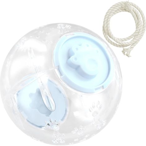 Transparenter Hamsterball (15 cm Durchmesser), geeignet für Haustiere wie Hamster, Meerschweinchen und Igel. Aus Kunststoff, blau. (1/5)
