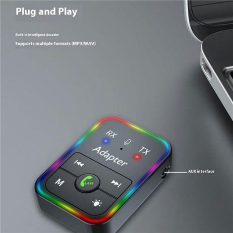 Transmetteur Récepteur Bluetooth - Lecteur MP3 Carte TF - Compatible Voiture TV Enceintes - Autonomie 4 Heures - 1 Pièce (1/5)