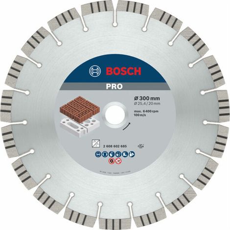Disque de coupe diamanté abrasif PRO, 300 x 20/25,4 mm (1/5)
