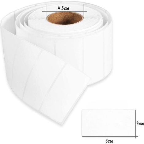 Lot de 800 étiquettes autocollantes blanches amovibles, organisation maison et bureau