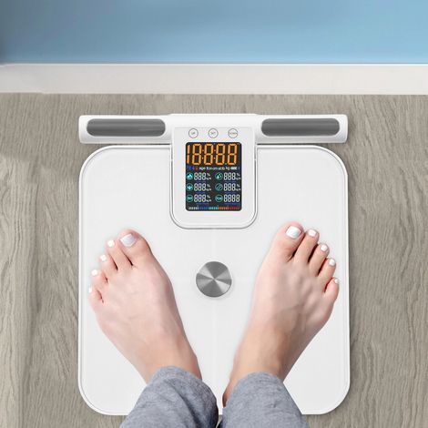 Intelligent Body Fat Scale, Segmental Body Composition Analyzer with Retractable Handle, 8 Electrode Smart Body Fat Scale (1/5)