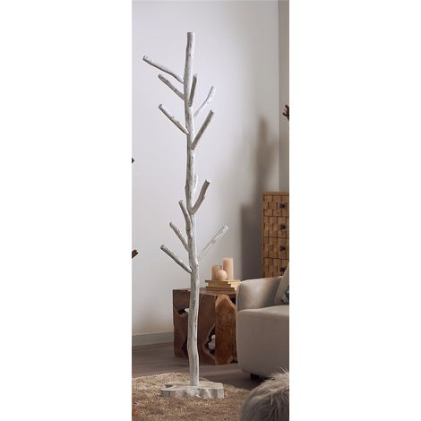 Porte-manteau en branches de teck décapé 190 cm. 40Dx190 cm (1/2)