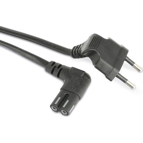 Goobay Netzkabel Eurostecker (CEE 7/16) IEC 60320 C7 2 m Schwarz (1/2)