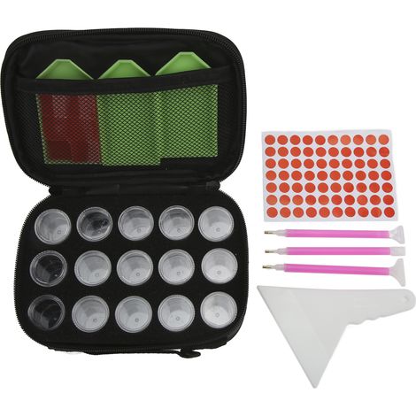 Rhinestone Painting Case 15 Grid Transparent Design Portable Practical Bead Storage Containers Art Supplies (1/5)