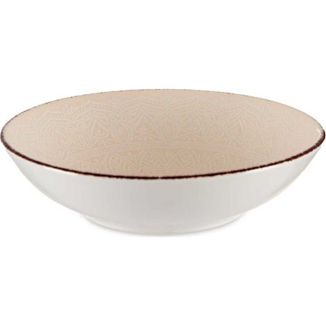 Tiefer Teller 20 cm, Mandala-Beige (1/5)