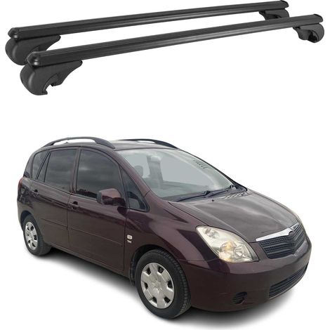 OMAC Aluminium Dachträger Querträger für Toyota Yaris Verso 1999-2005 – TÜV / DIN 75302:2019 – Abschließbar – Max. 75 kg – 2 Stangen Schwarz (1/5)