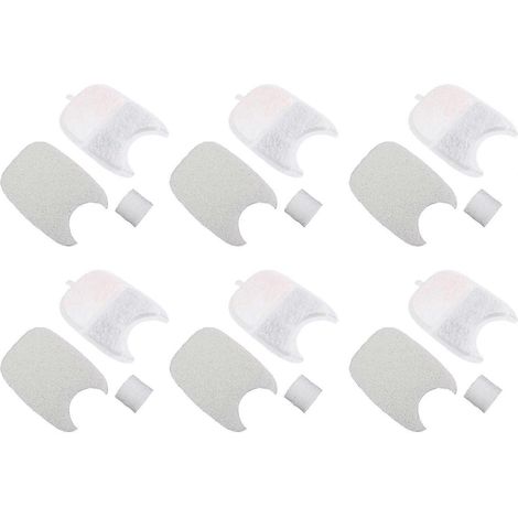 Filtres pour fontaine à eau chat lot de 12 filtres charbon actif multifiltration avec éponges remplacement distributeur automatique eau chat modèle 1 (1/5)