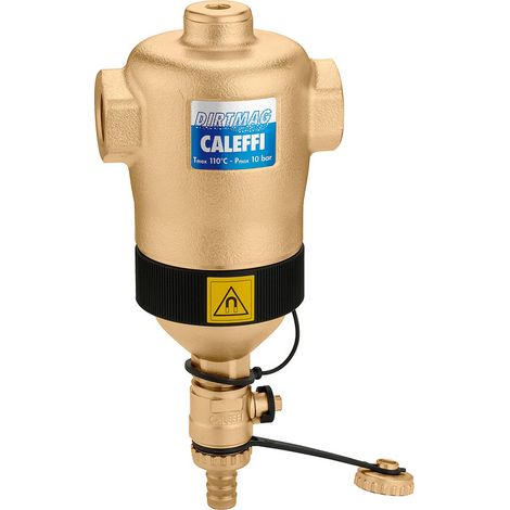 Caleffi – Séparateur de saletés avec aimant 546305 – Raccords filetés femelles 3/4' – Capacité de séparation jusqu'à 5 μm – Pour systèmes de chauffage